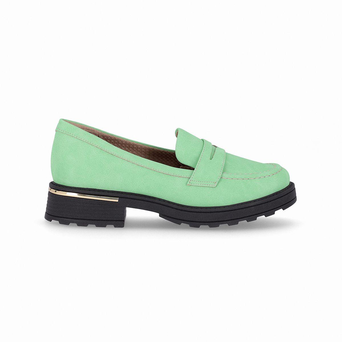 Mocasin Mujer Verde Gisa Piccadilly-1