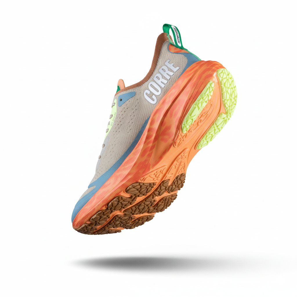 Zapatilla Running Hombre Corre 4 Naranja Tigre-3