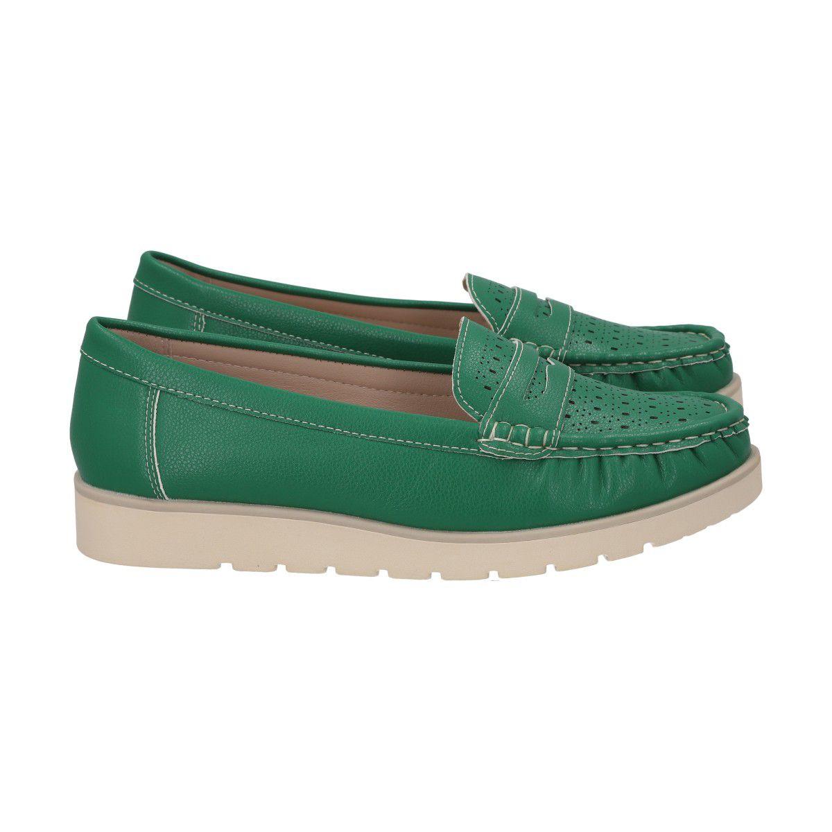 Mocasín Mujer Verde Sonia Police-2