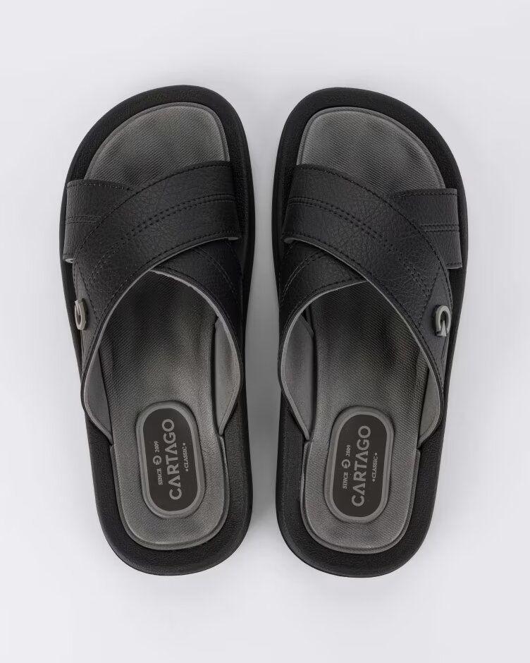 Sandalia Hombre Negro Fiji 3031 Cartago-0