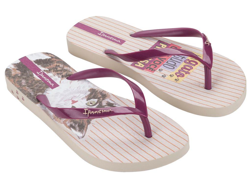 Sandalia Mujer Beige/Morado Love Pets Ipanema-1