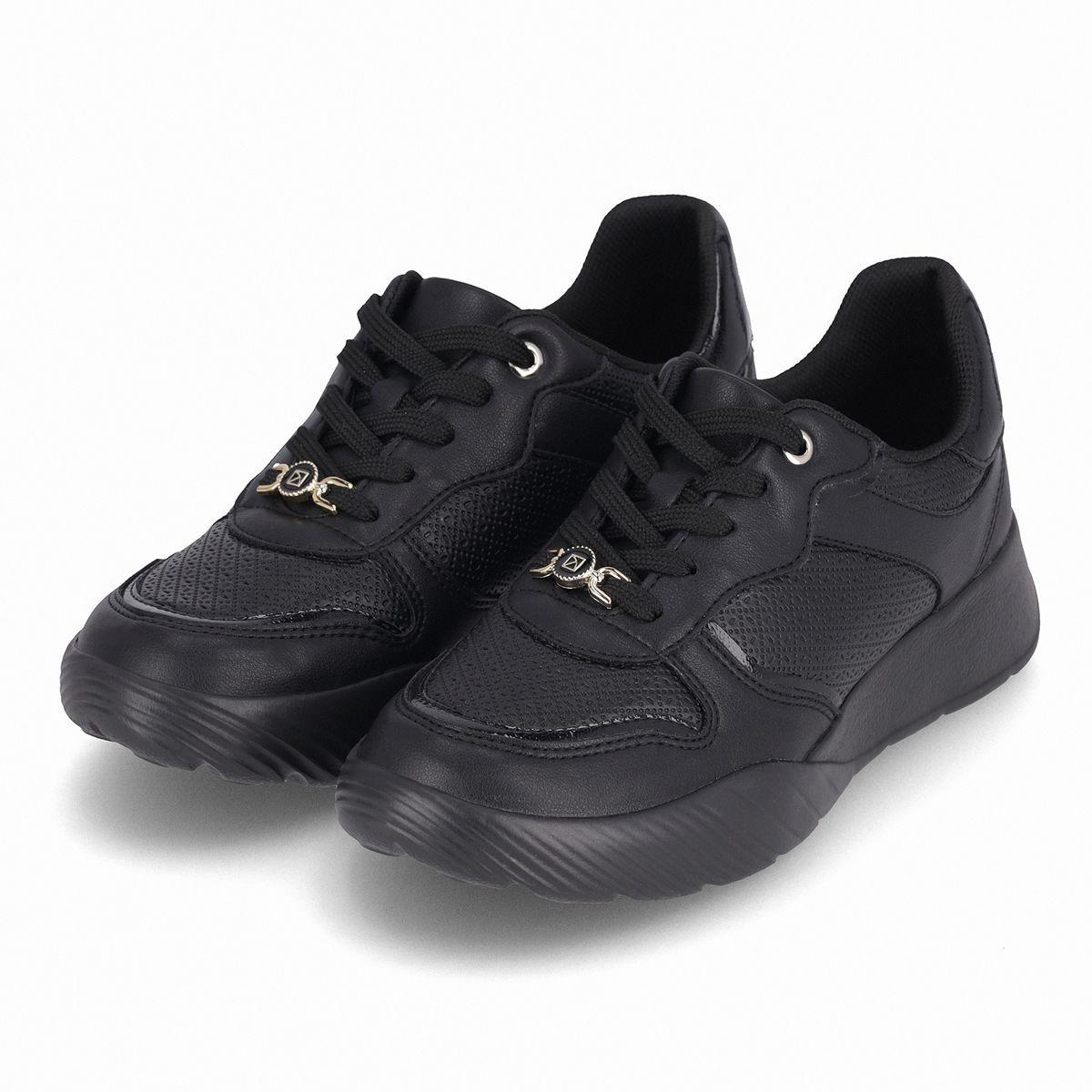 Zapatilla Mujer Negro Fascitis 75 Piccadilly-2