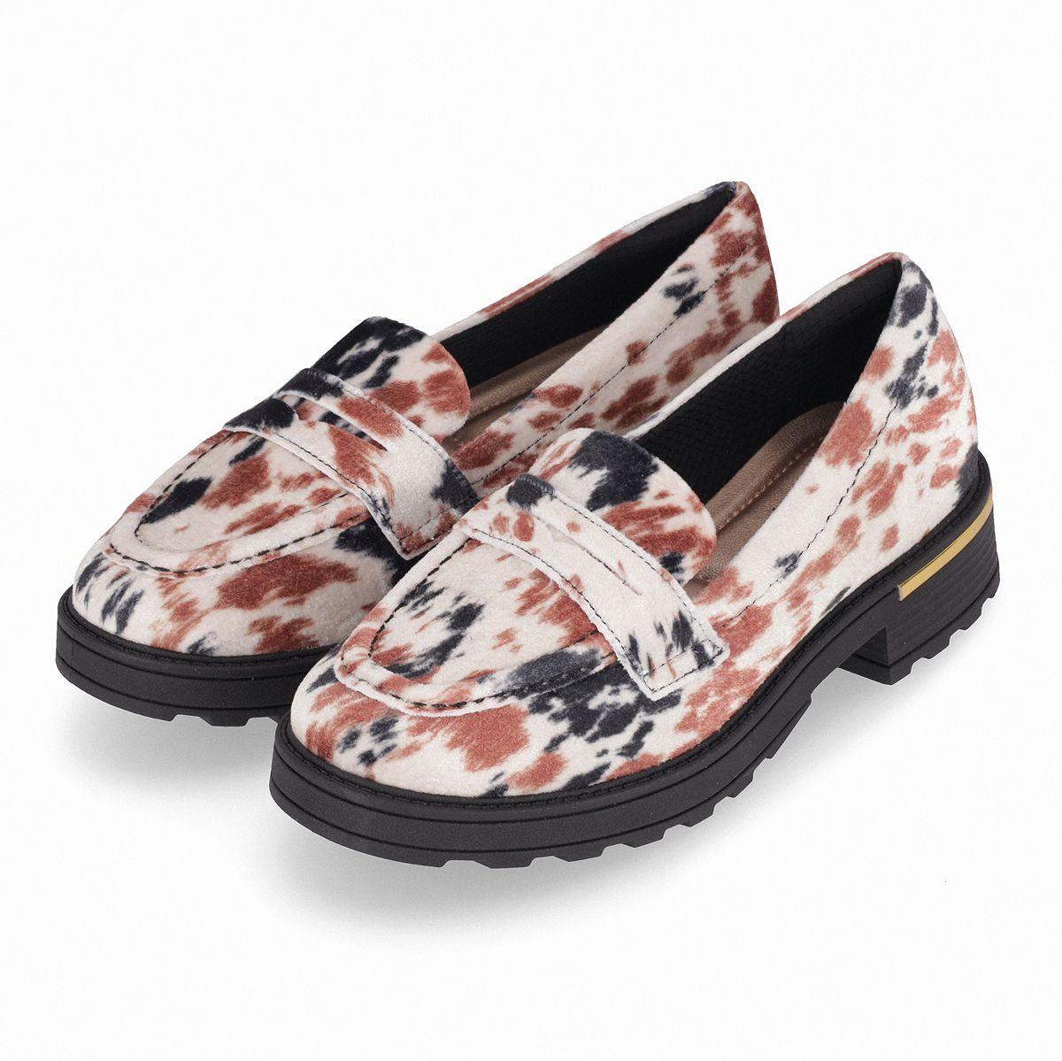 Mocasin Mujer Cow Print Gisa Piccadilly-2