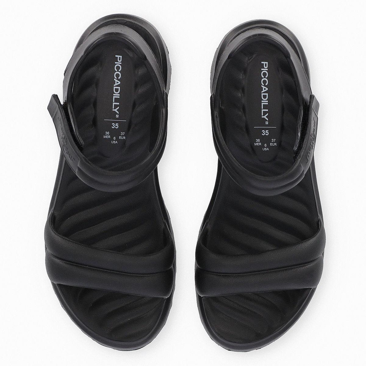Sandalia Mujer 83 Marshmallow Negro Piccadilly-3