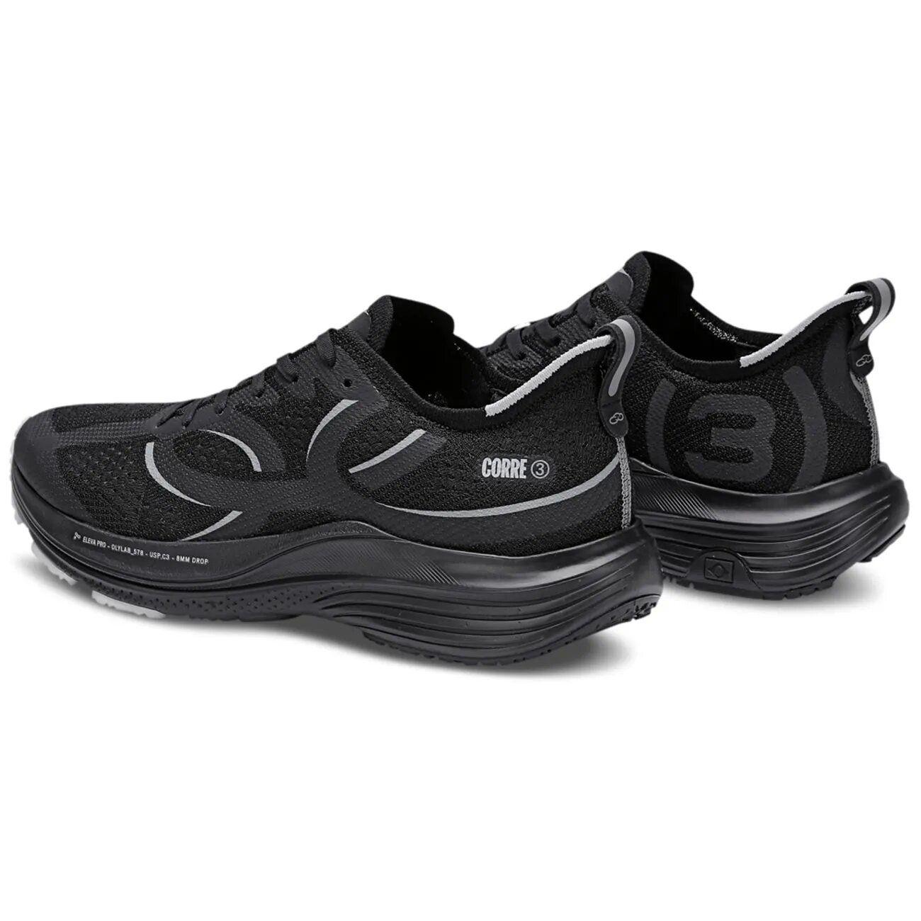Zapatilla Running Hombre Corre 3 Negro-3