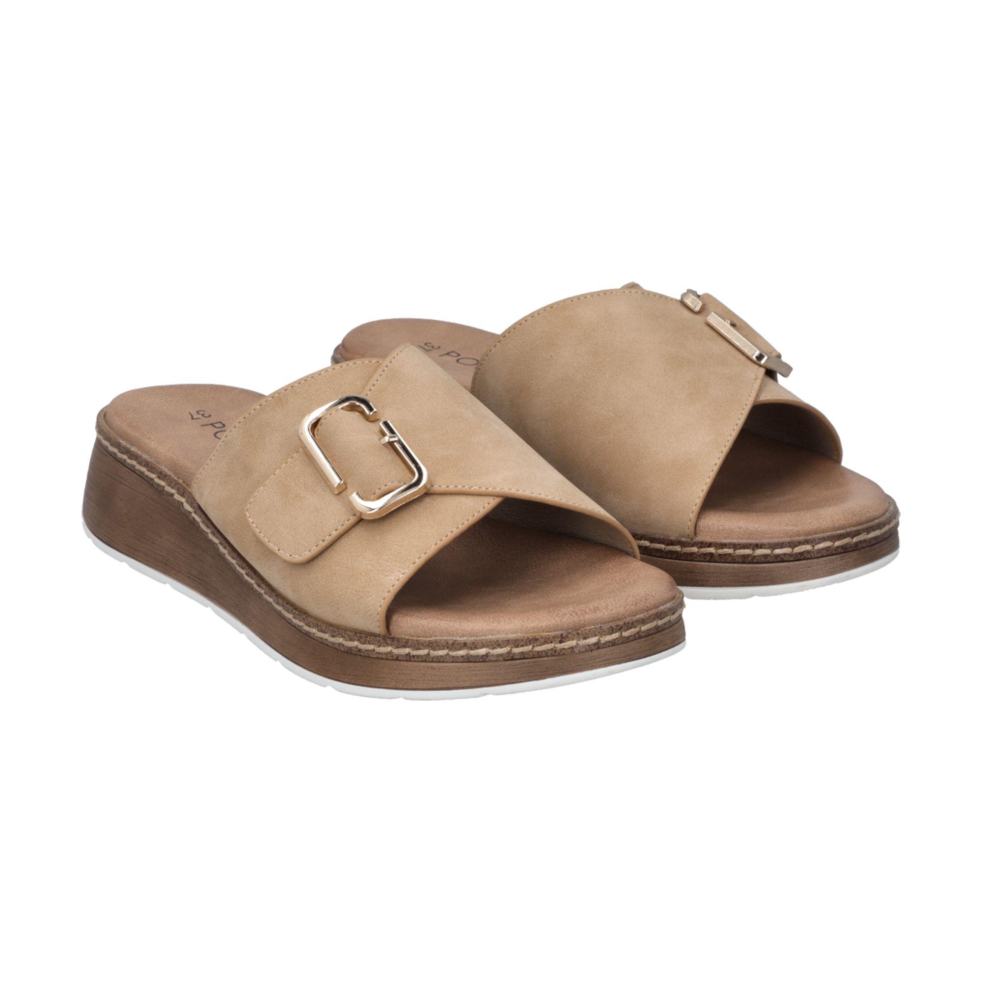 Sandalia Mujer Beige Mila Police-2