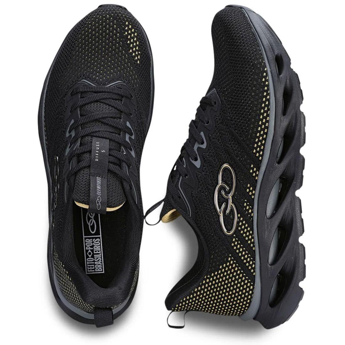 Zapatilla Hombre Diffuse 5 Negro/Dorado-3