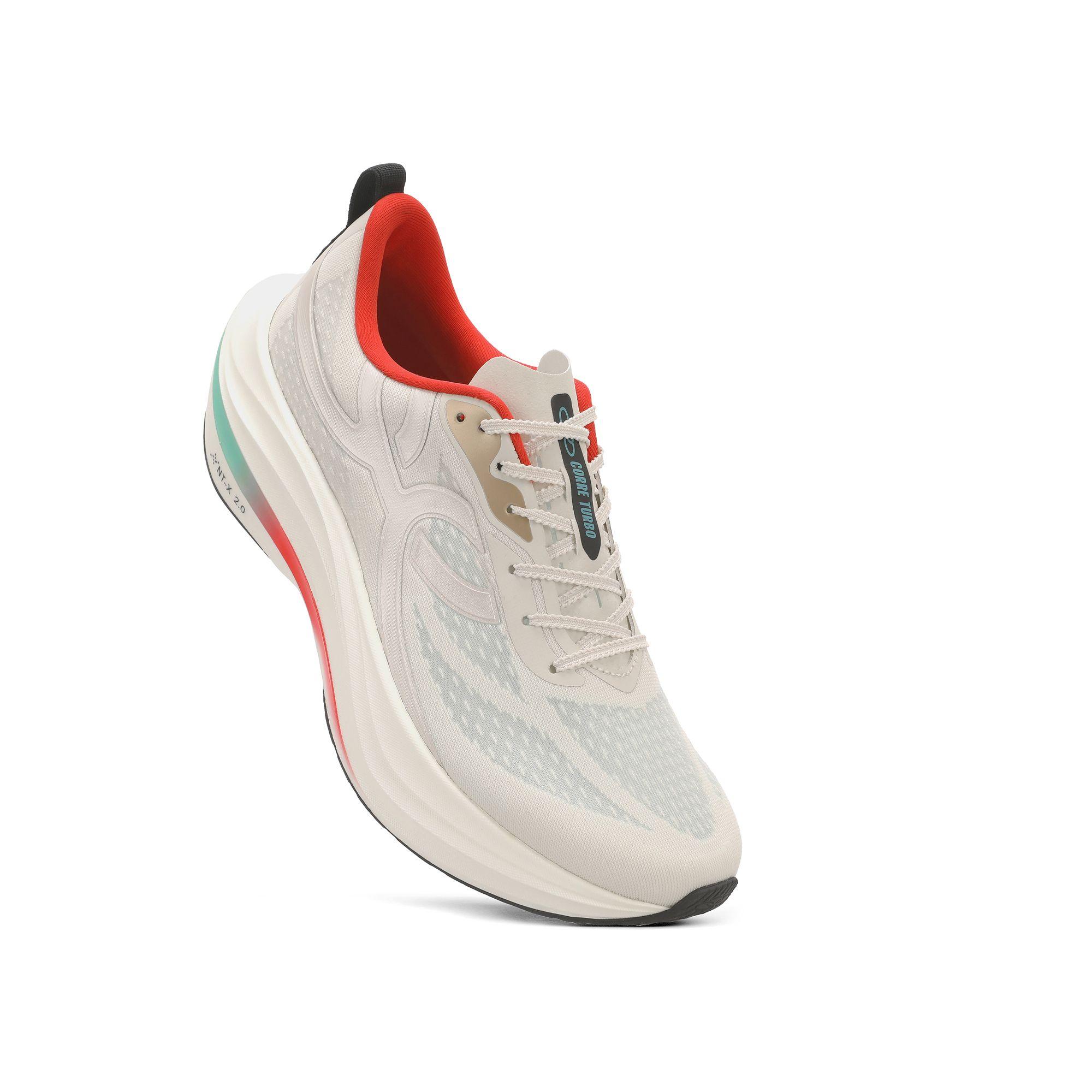 Zapatilla Running Hombre Corre TURBO Celeste/Rojo/Arena-1