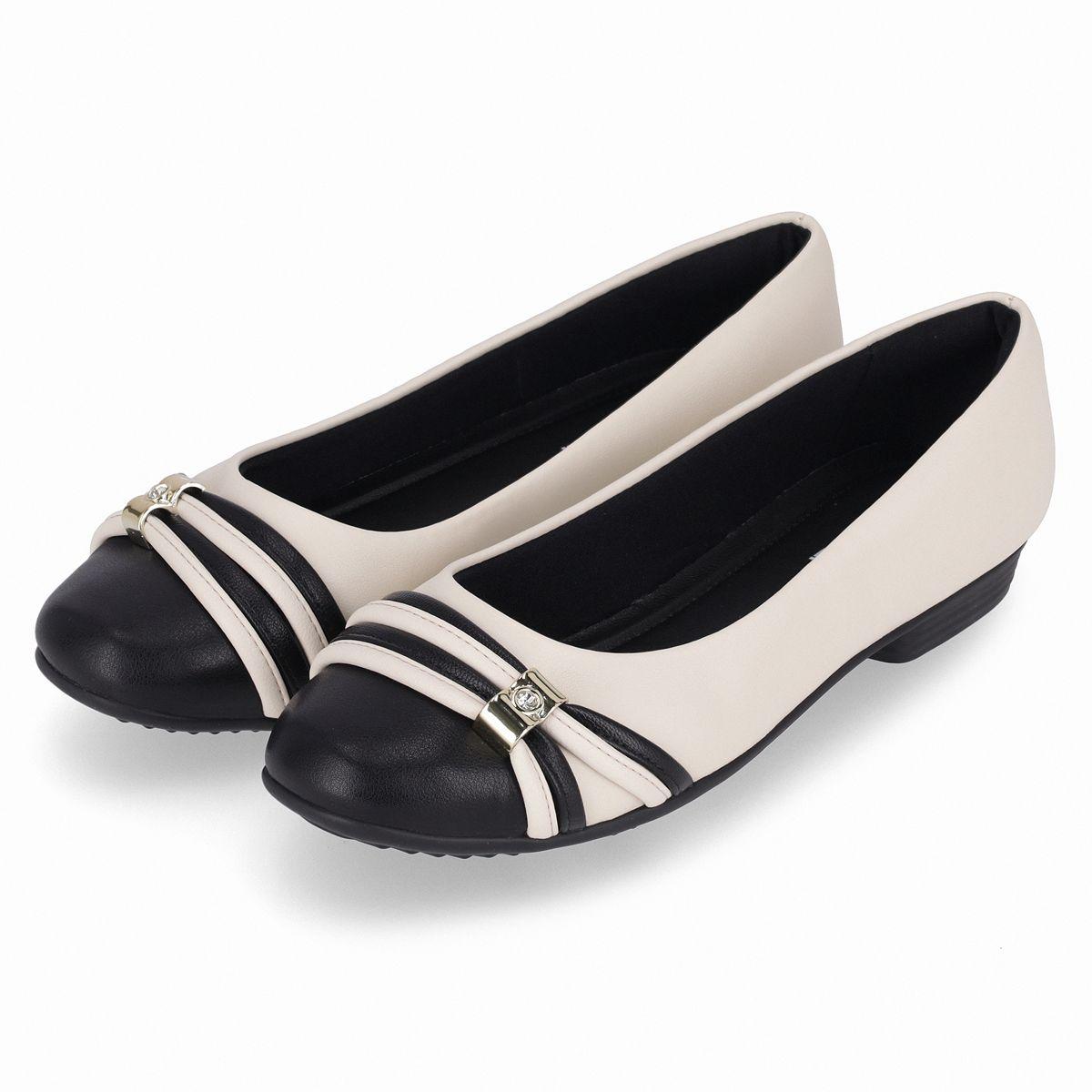 Ballerina Mujer Crema/Negro Raquel Piccadilly-2