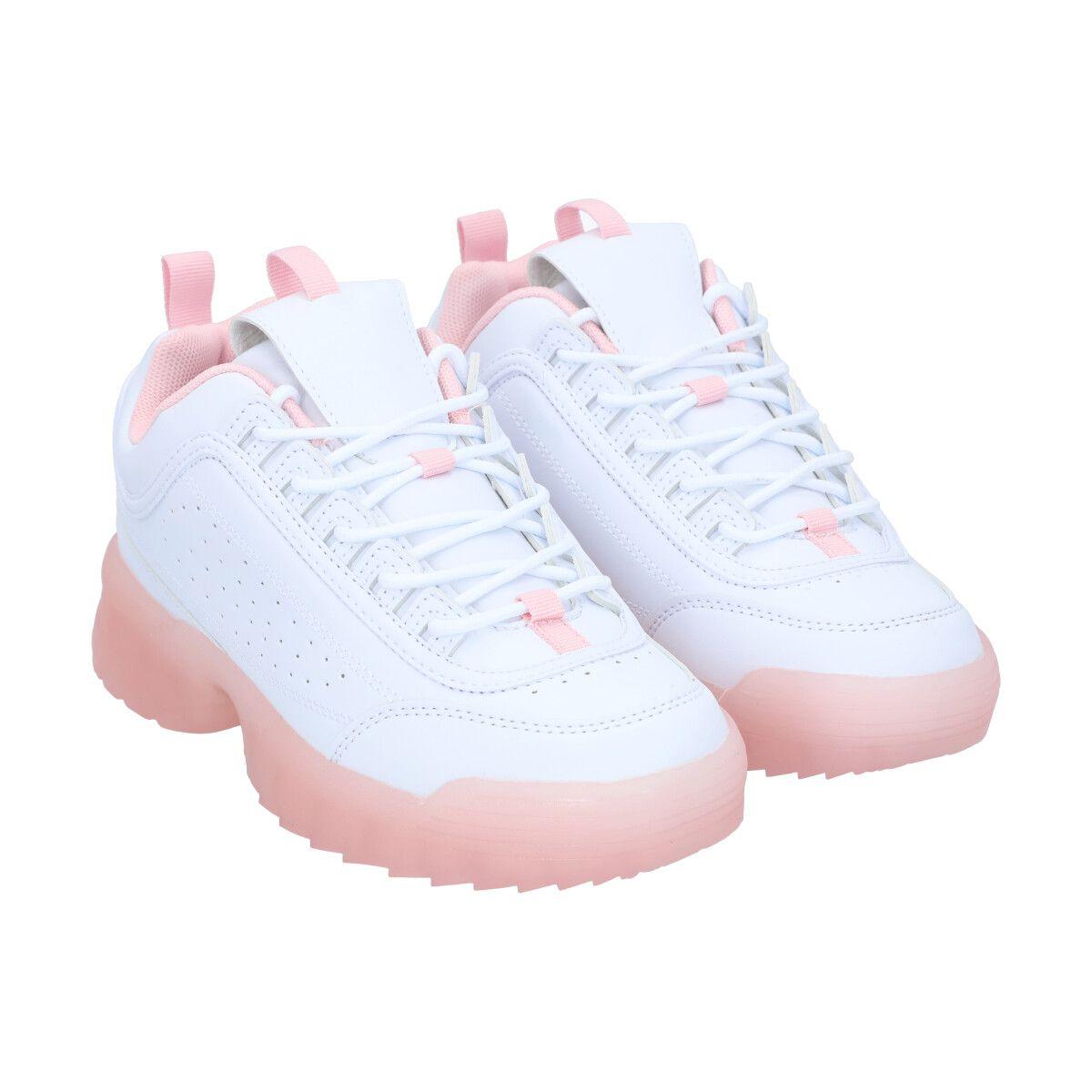 Zapatilla  Mujer Blanco/Rosa Amalia Police-0