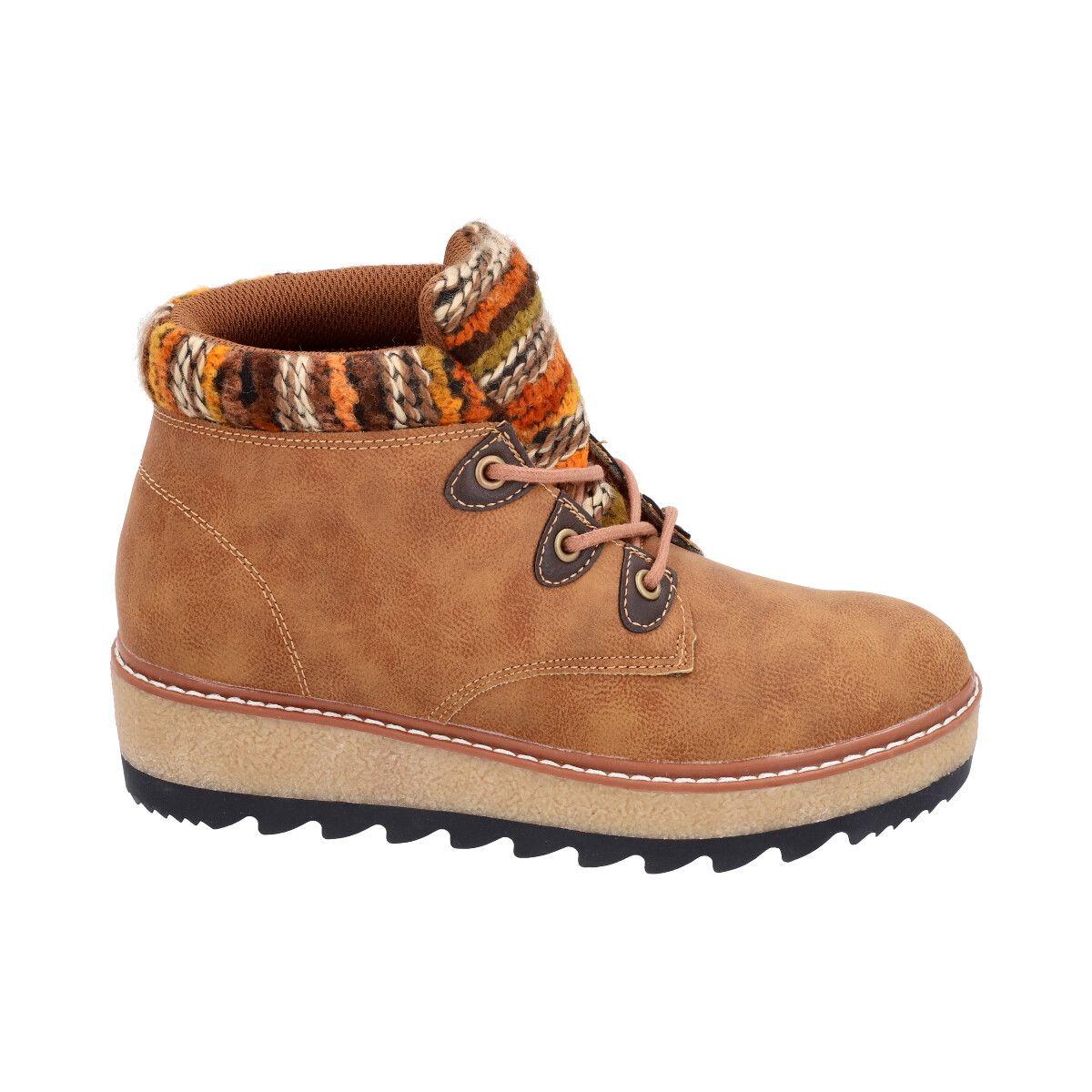 Botin Mujer Camel Nobuck 21 Police-0