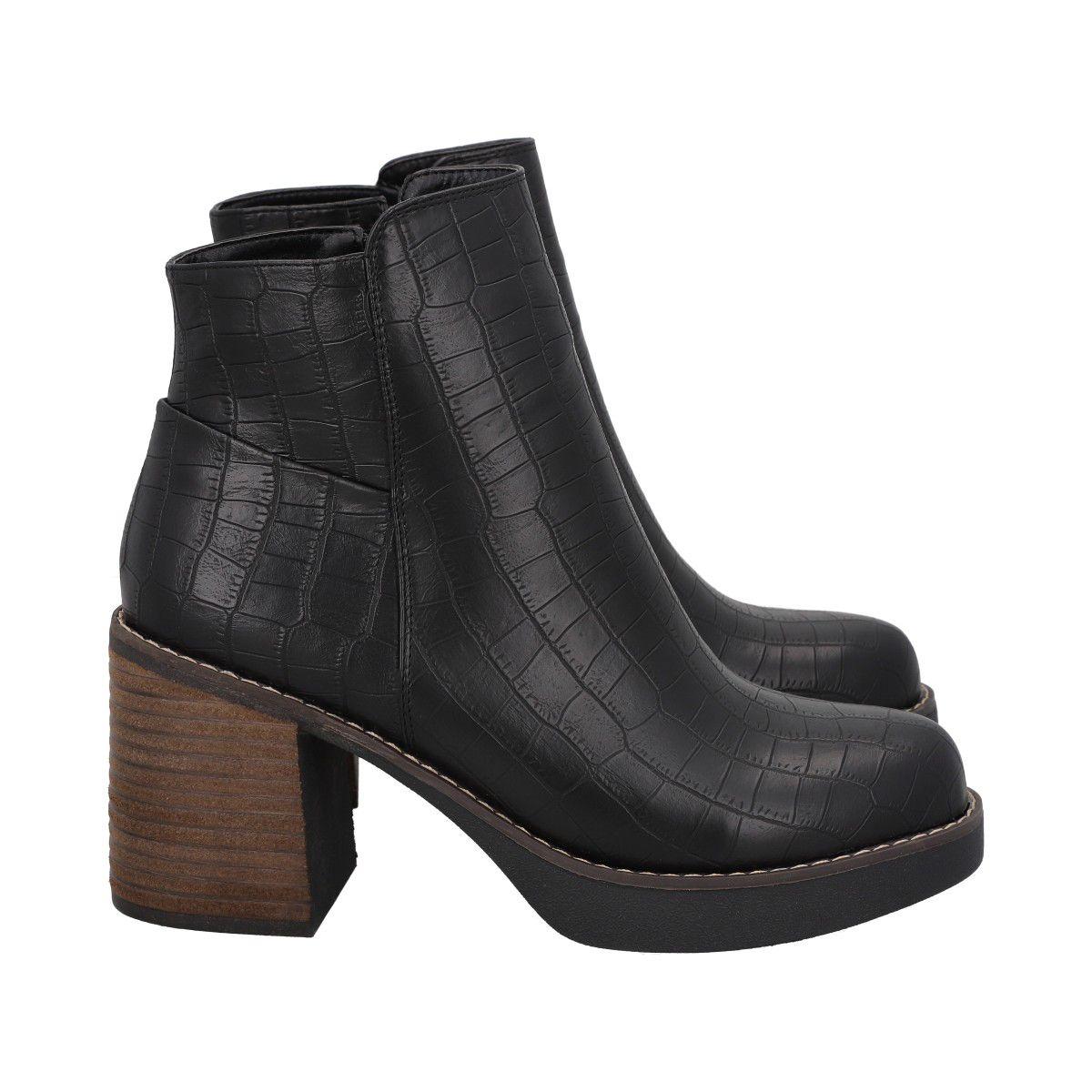 Botin Mujer Negro Zaxy Police-2