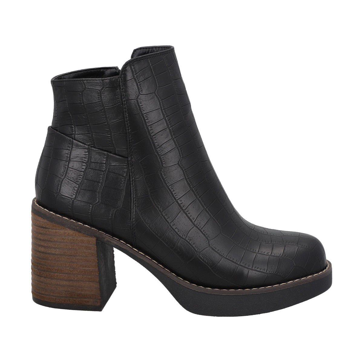 Botin Mujer Negro Zaxy Police-0