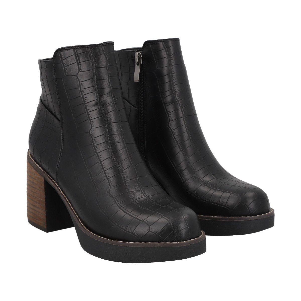 Botin Mujer Negro Zaxy Police-3