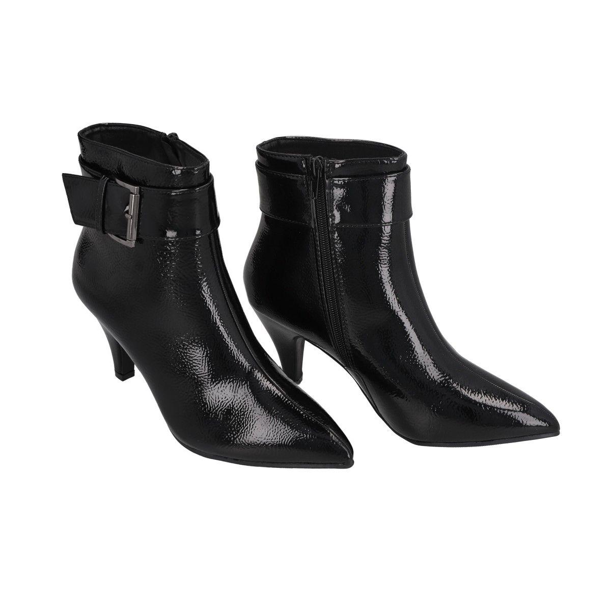 Botin Mujer Negro Karmin Police-1