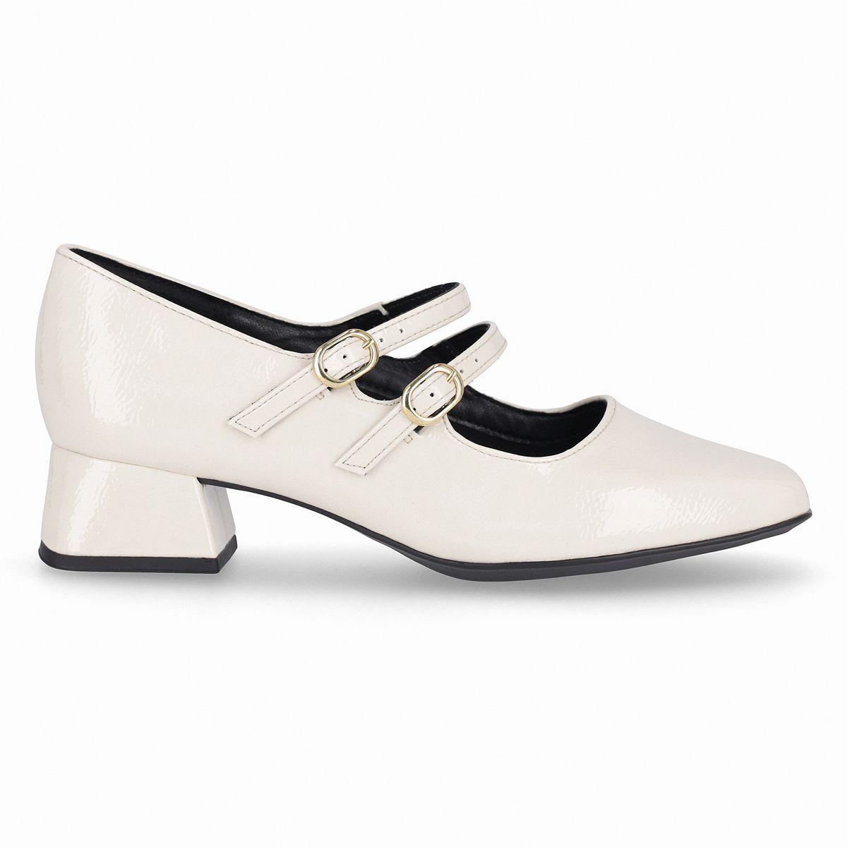 Zapato Mary Jane Mujer Crema/Charol Tati Piccadilly-0
