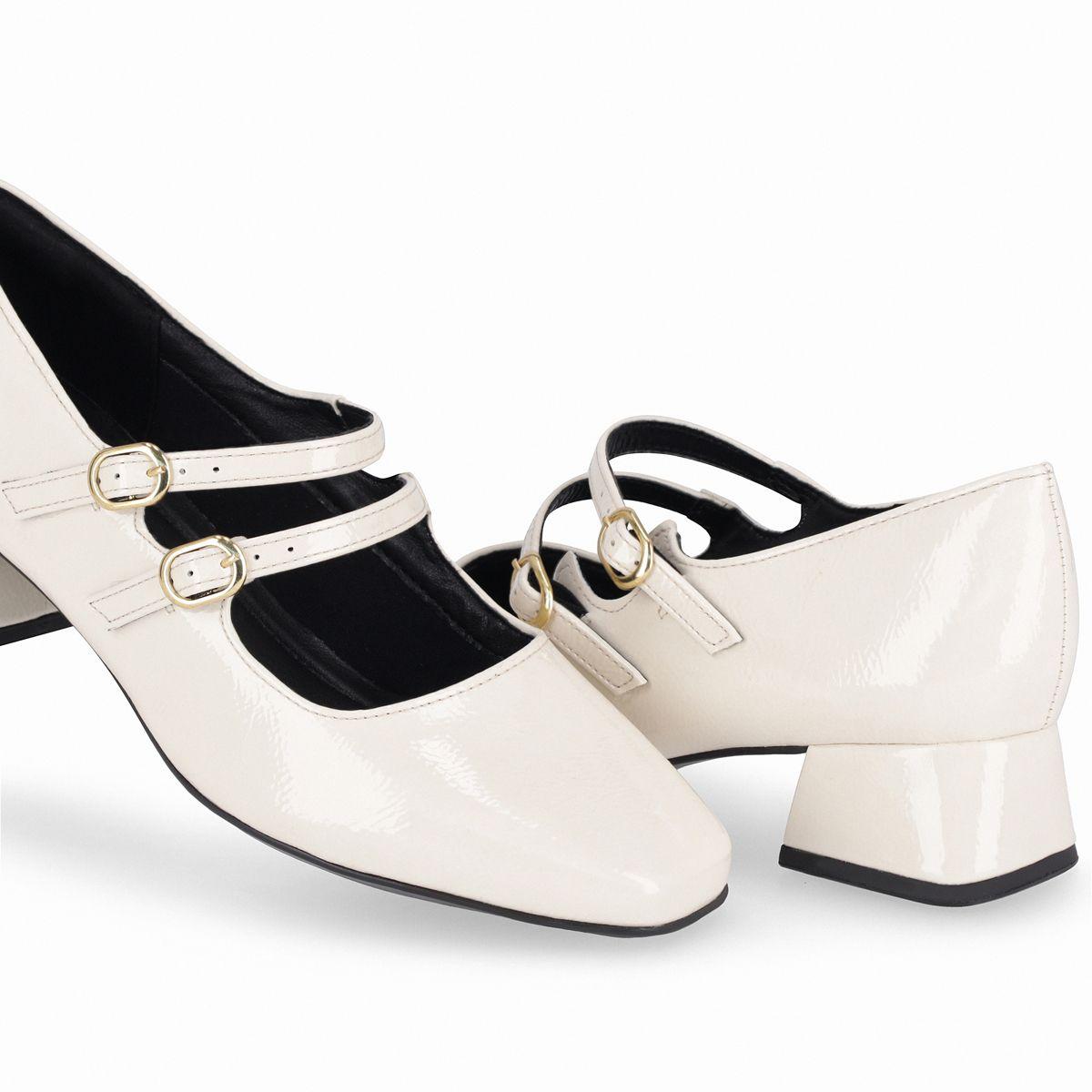 Zapato Mary Jane Mujer Crema/Charol Tati Piccadilly-4