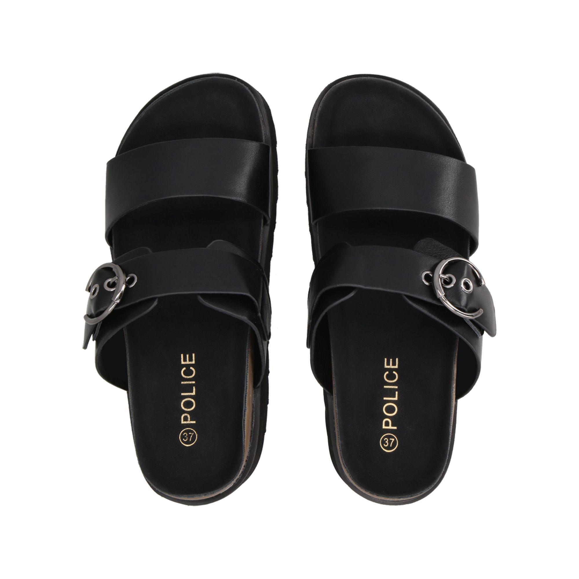 Sandalia Mujer Negro Nora Police-2