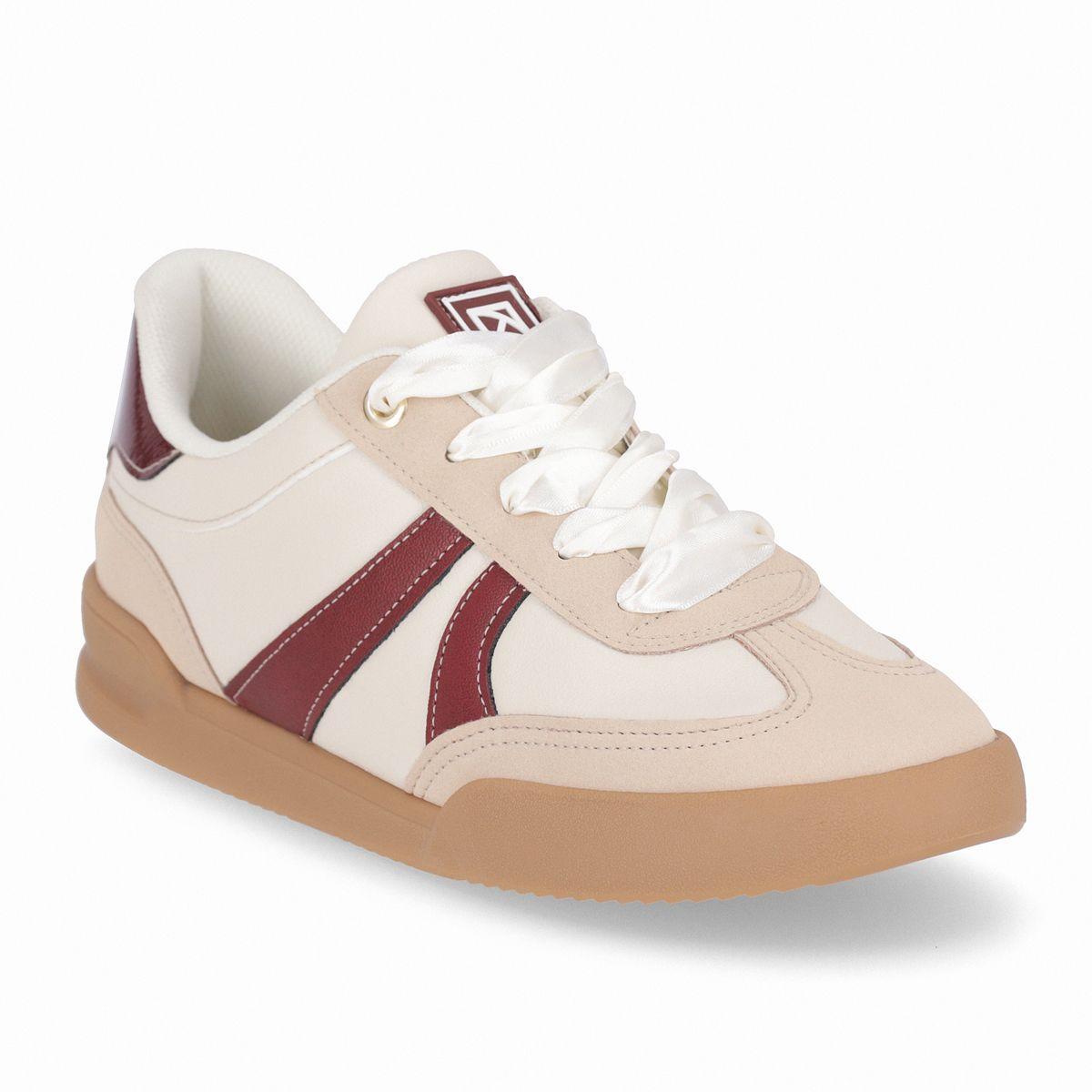 Zapatilla Mujer Beige/Burdeo Caroline Piccadilly-8