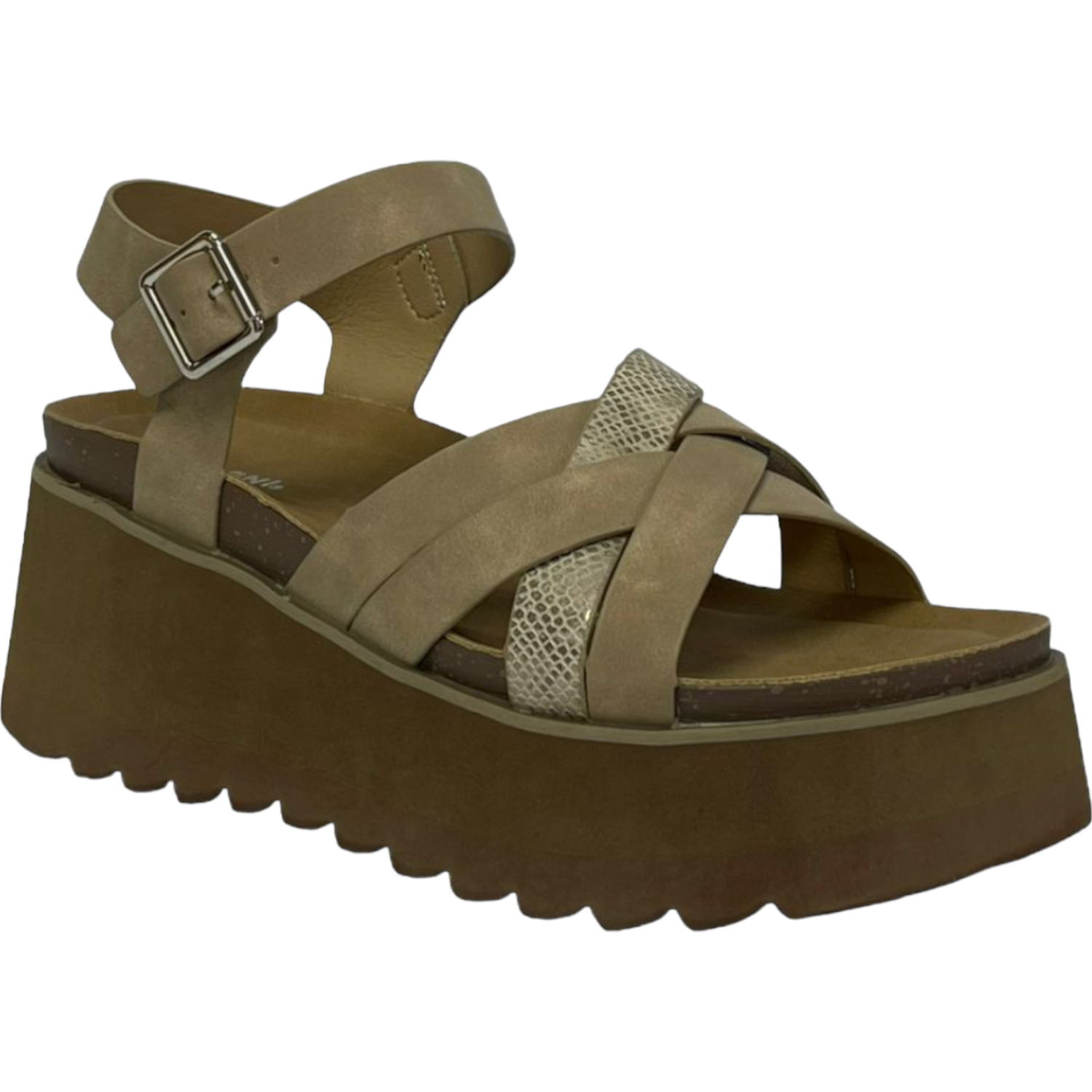 Sandalia Mujer Beige/Dorado Paz Detogni-2