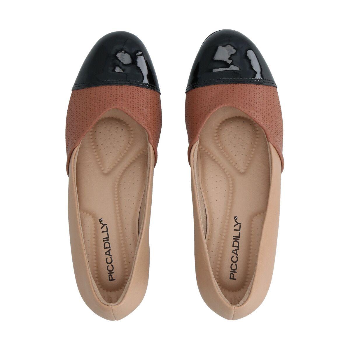 Zapato Laura Camel/Negro Piccadilly-1