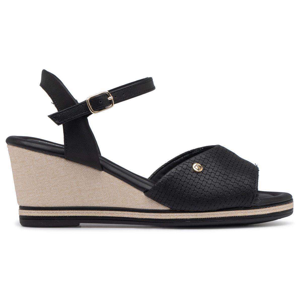 Sandalia Mujer Anabela Alice Negro/Almendra Piccadilly-0