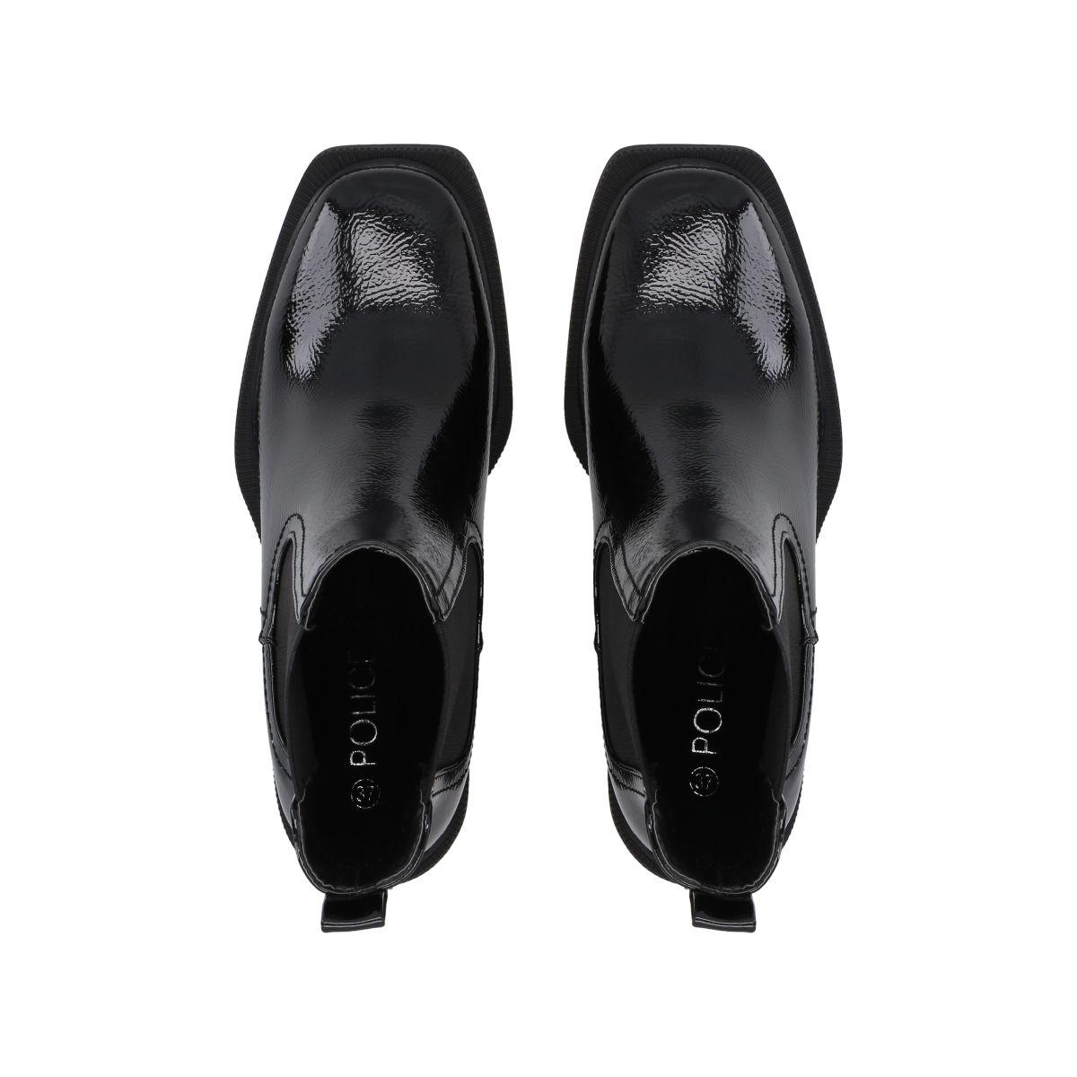 Botin Mujer Negro Gloss Police-1