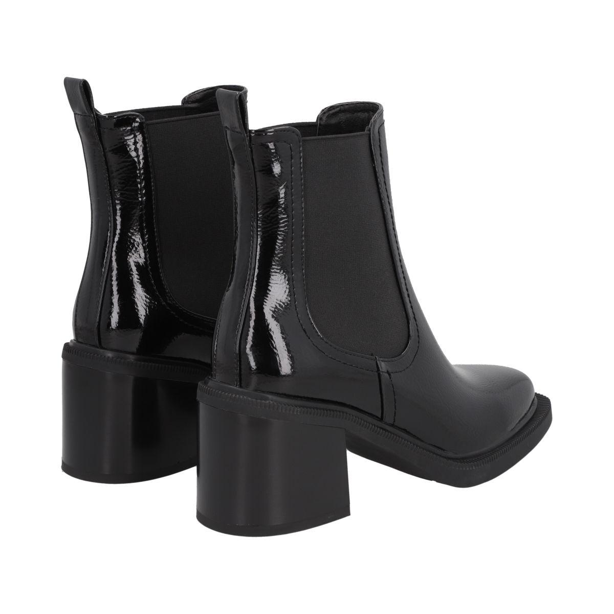 Botin Mujer Negro Gloss Police-3