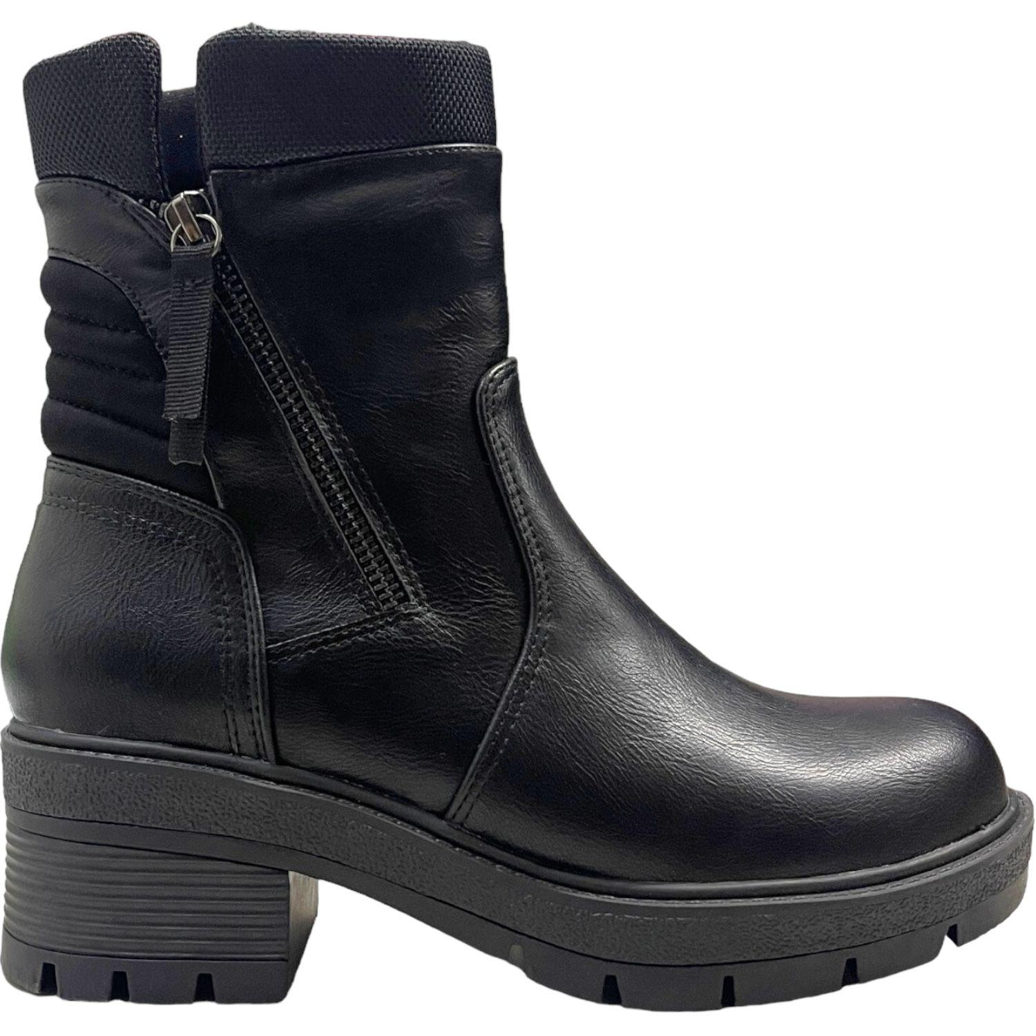 Botin Mujer Negro Berlin Detogni-0