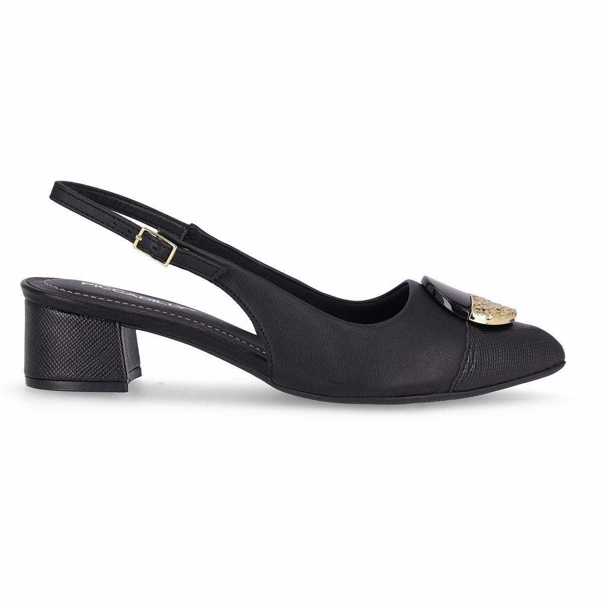 Zapato Mujer Negro/Dorado Taci 80 Piccadilly-0