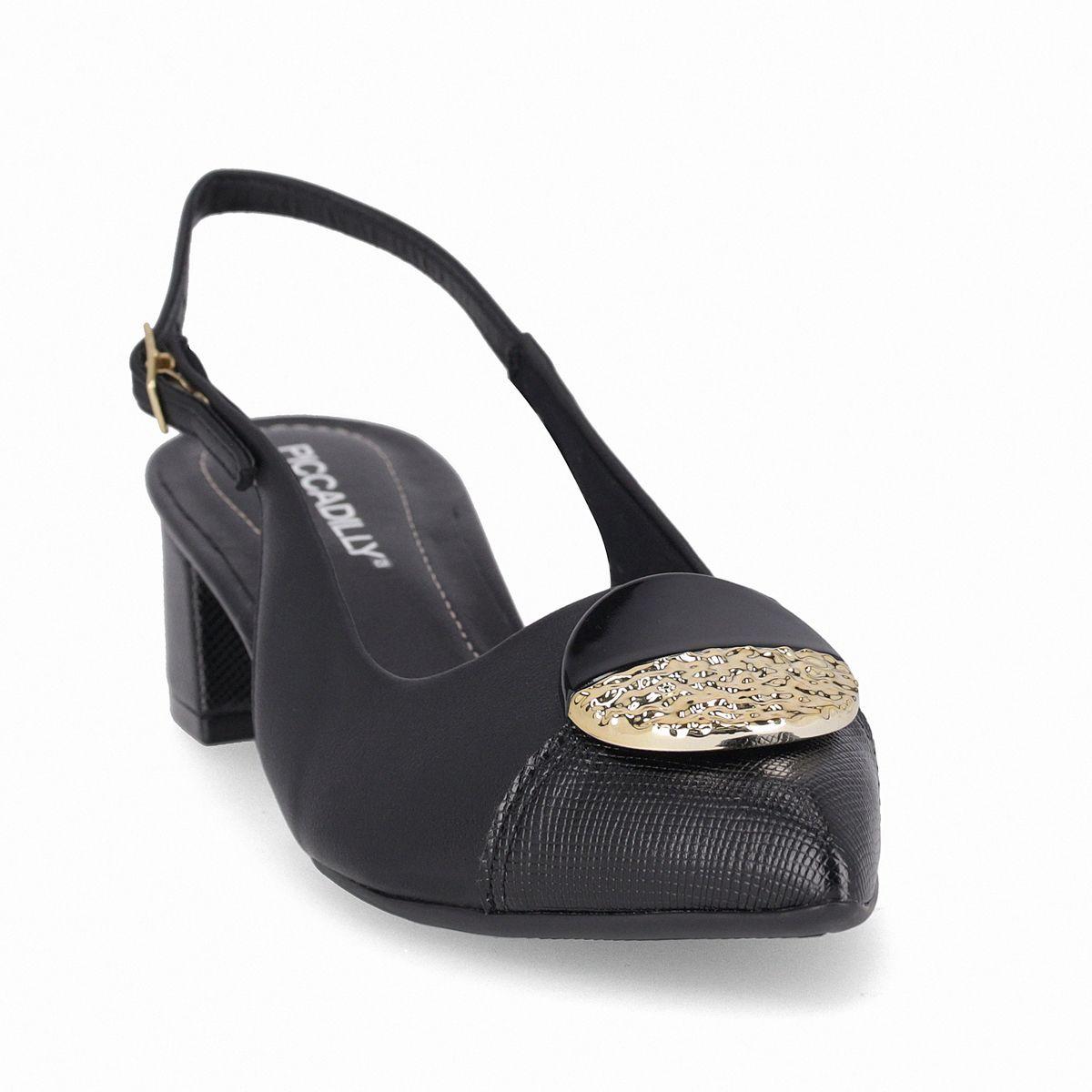 Zapato Mujer Negro/Dorado Taci 80 Piccadilly-3