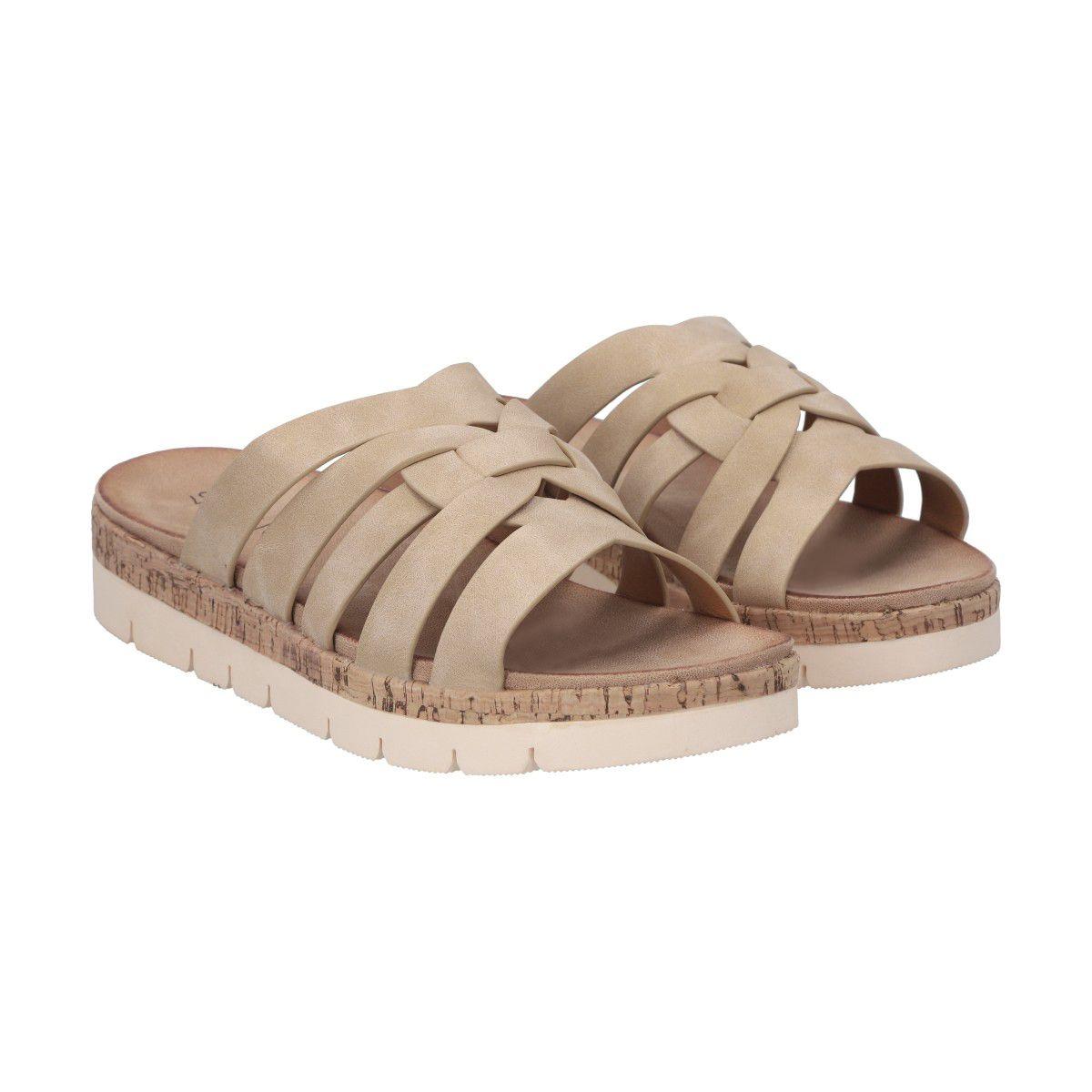 Sandalia Mujer Camel Valentina Police-4