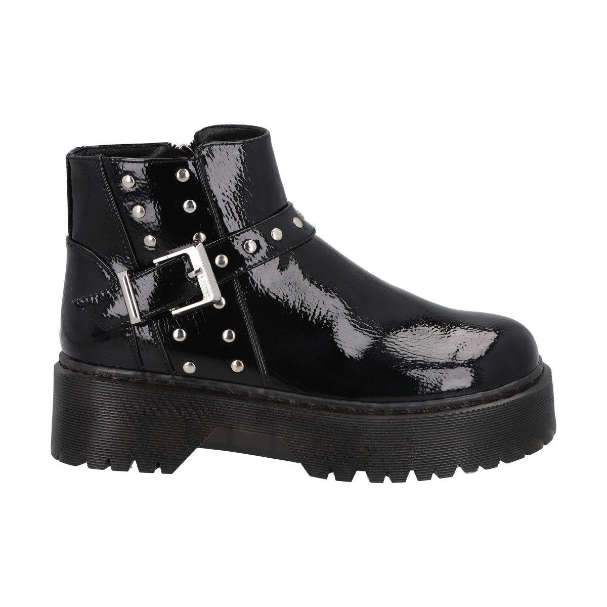 Botin Mujer Negro Rob 53  Police-0