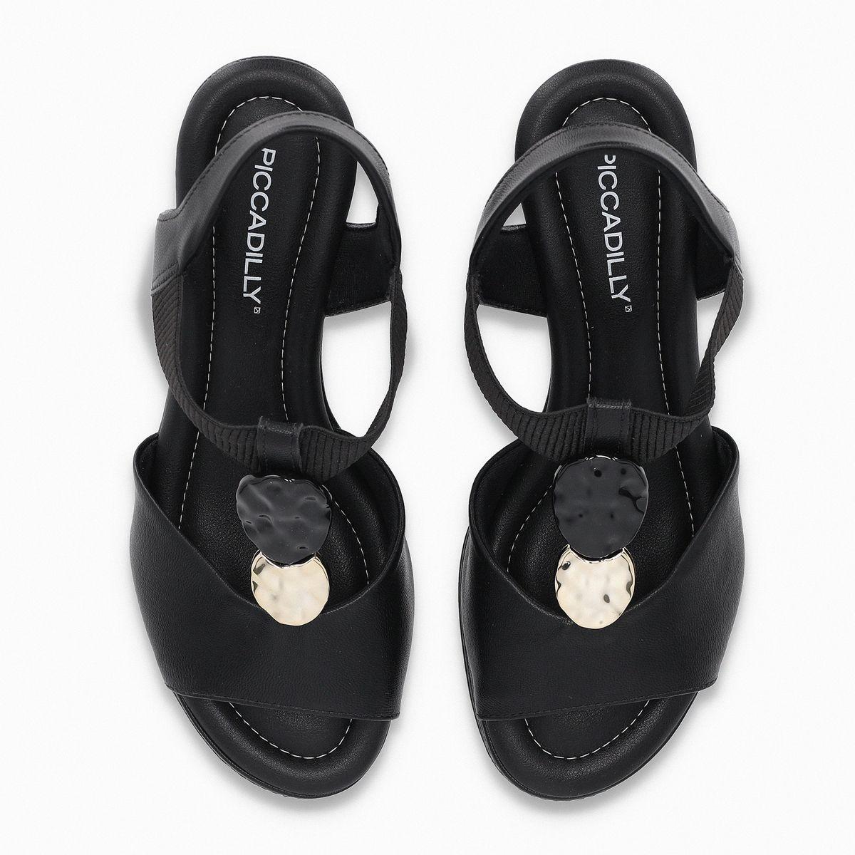 Sandalia Mujer Negro/Dorado Alice Piccadilly-1