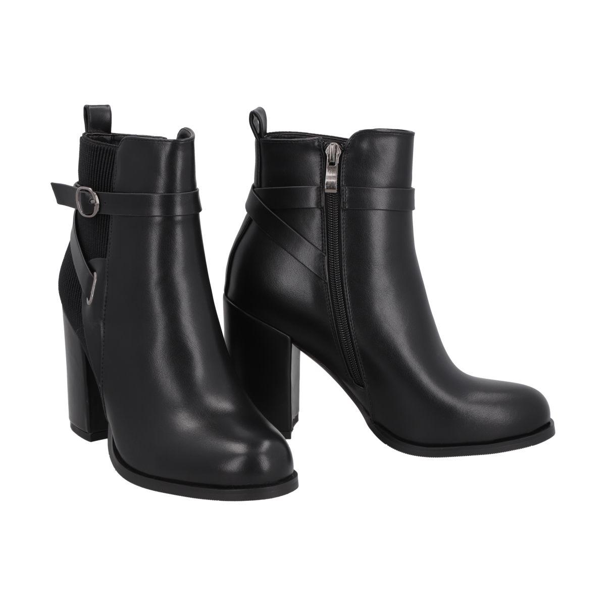 Botin Mujer Negro Serena Police-1