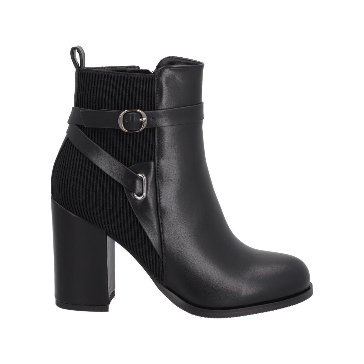 Botin Mujer Negro Serena Police-0