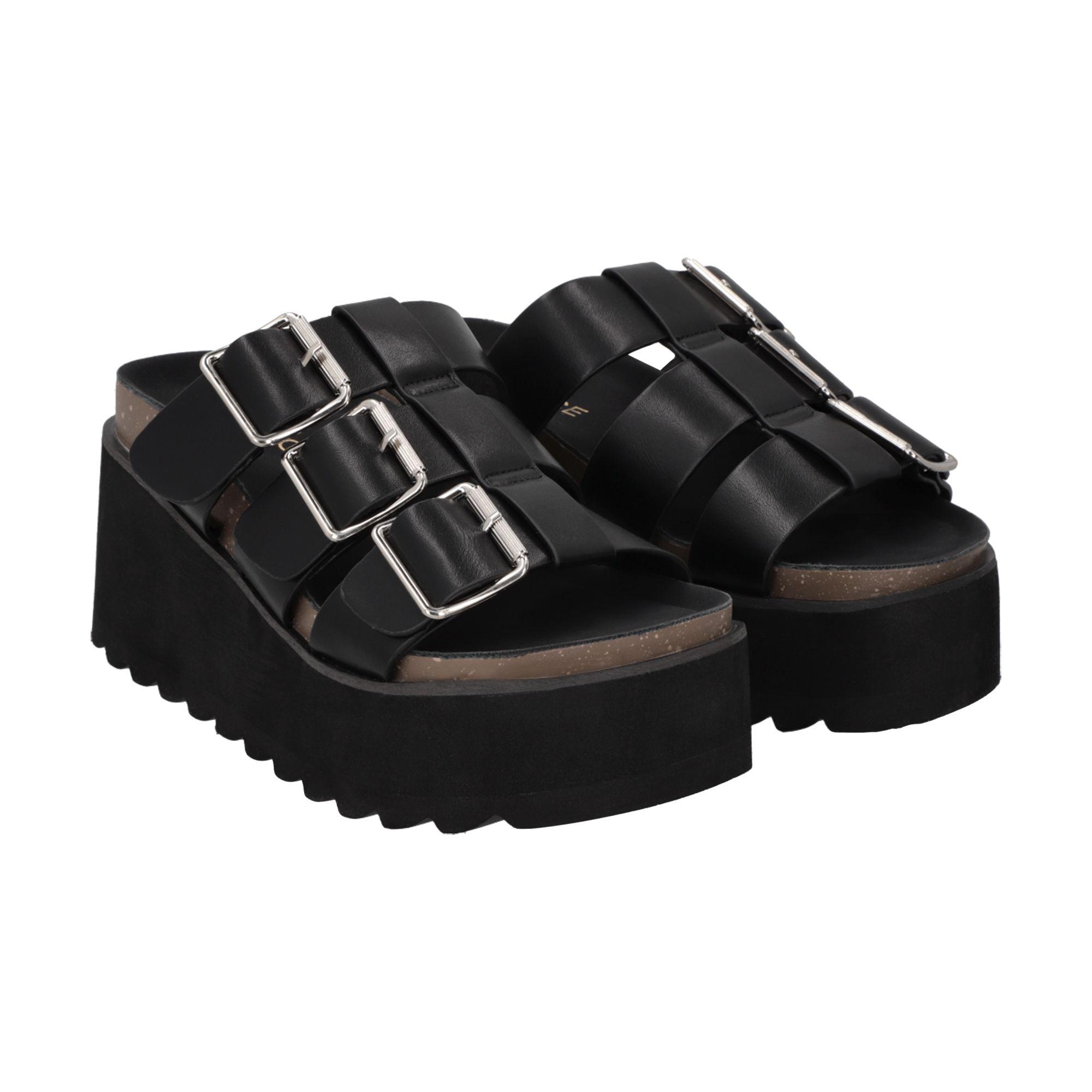 Sandalia Mujer Negro Novat Police-2