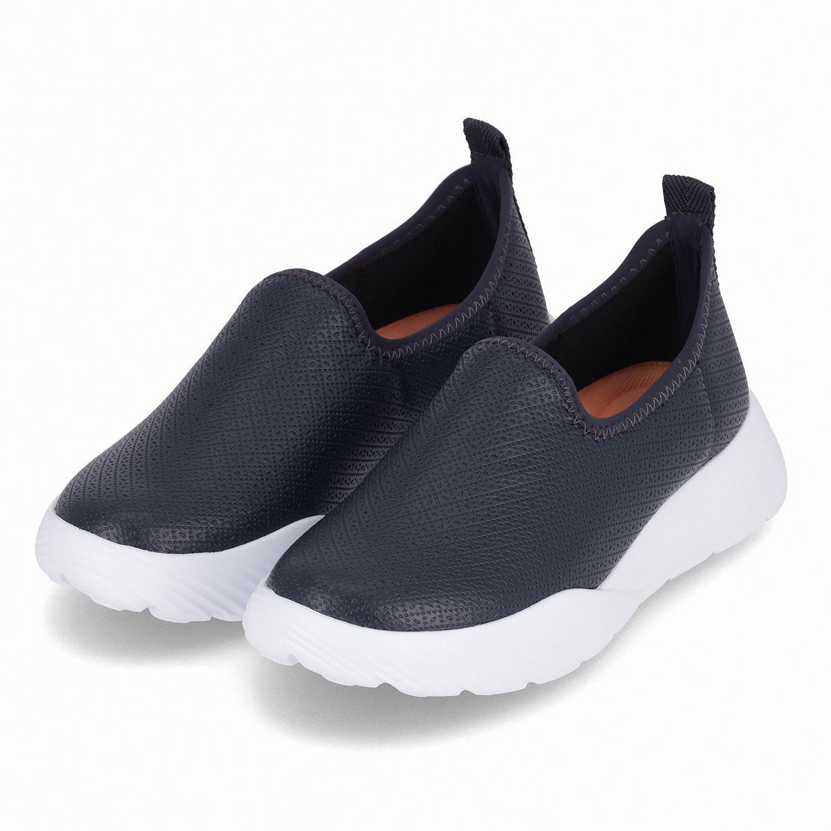 Zapatilla Mujer Azul/Blanco Fascitis Anabela Piccadilly-1