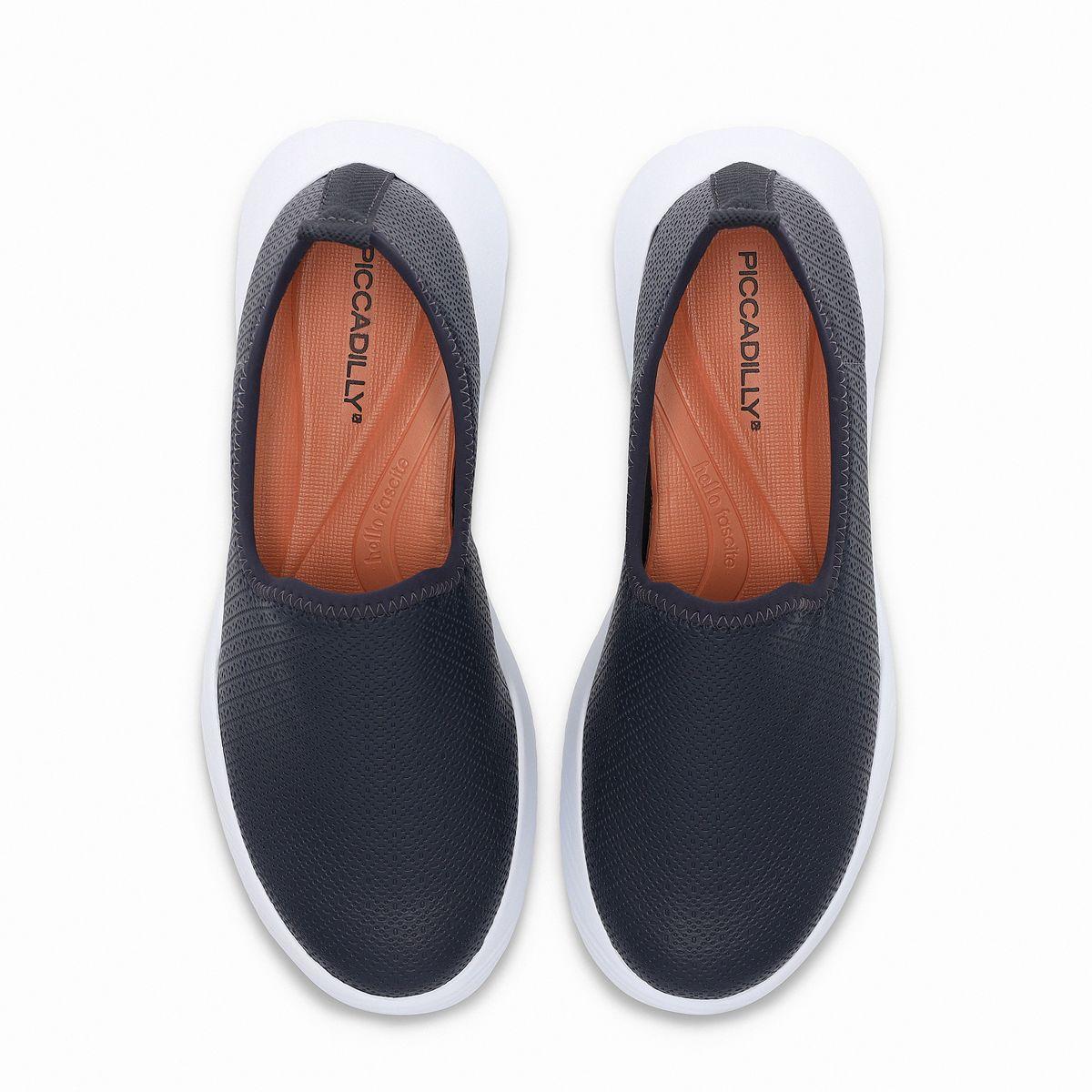 Zapatilla Mujer Azul/Blanco Fascitis Anabela Piccadilly-2