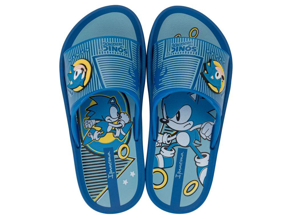 Sandalia Infantil Azul/Amarillo Sonic Slide Ipanema-0