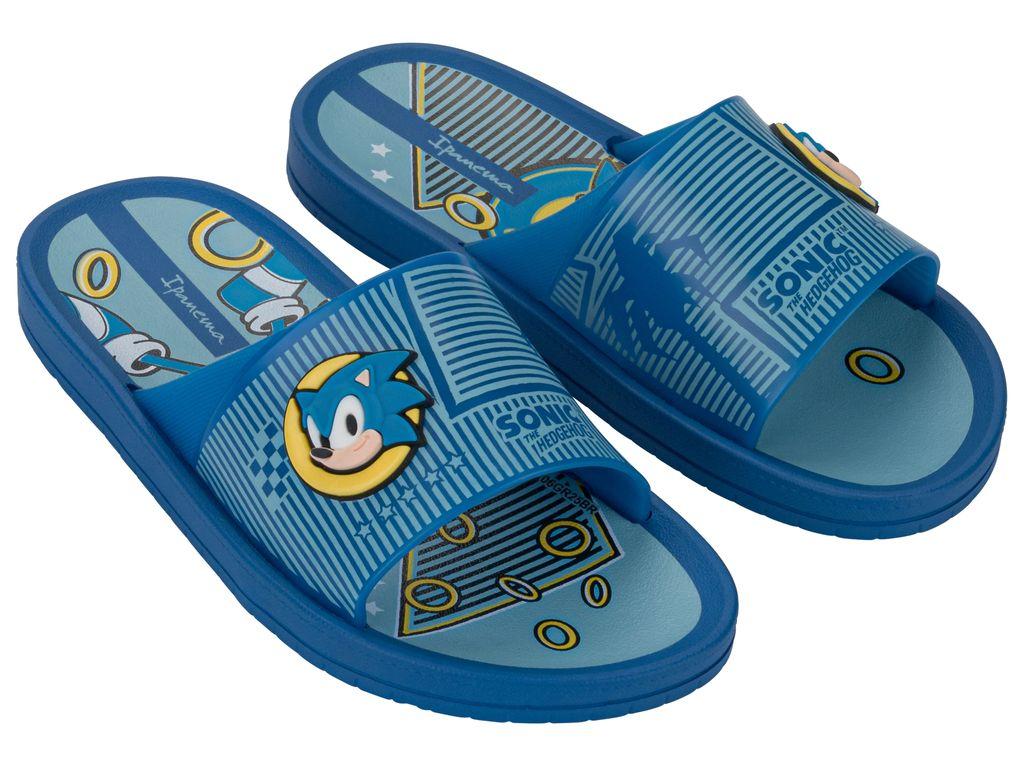 Sandalia Infantil Azul/Amarillo Sonic Slide Ipanema-1