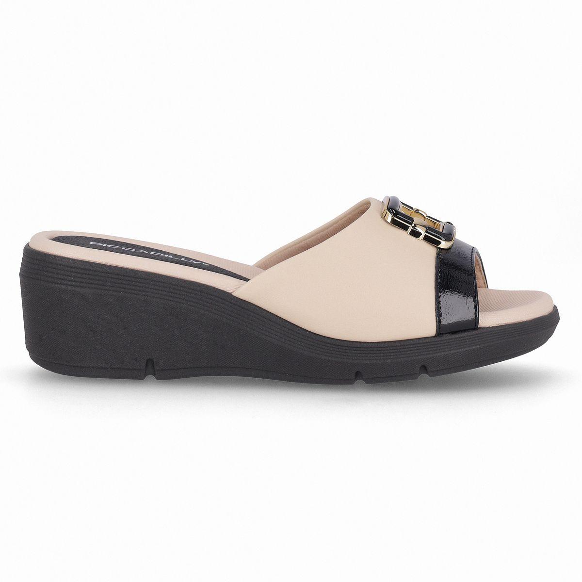 Sandalia Mujer Nude/Negro Cecilia 331 Piccadilly-0