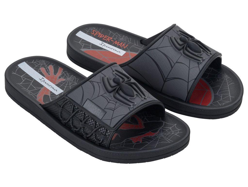 Sandalia Infantil Negro/Gris Spiderman 163 Ipanema-1