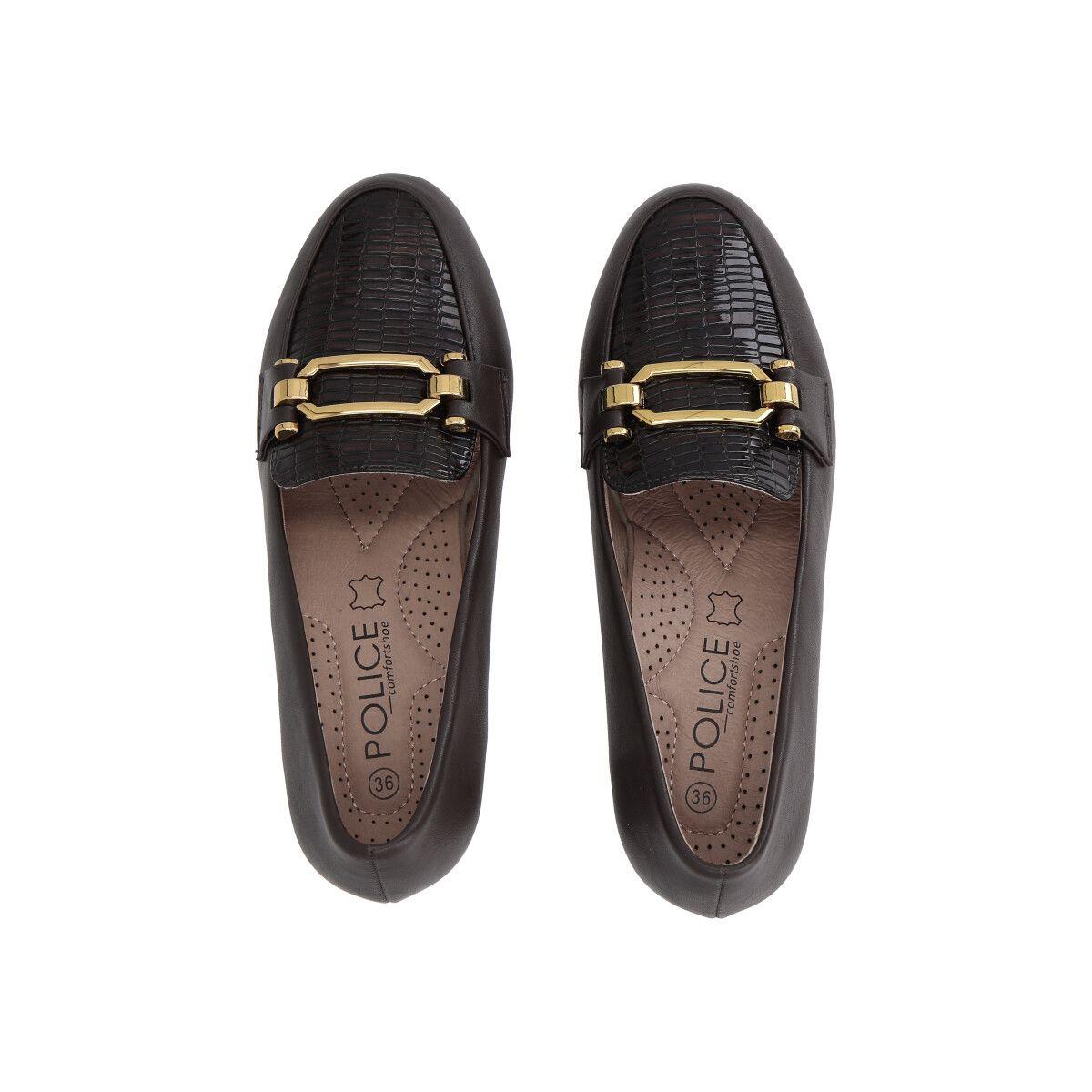Zapato Mujer Chocolate Kris Police-3