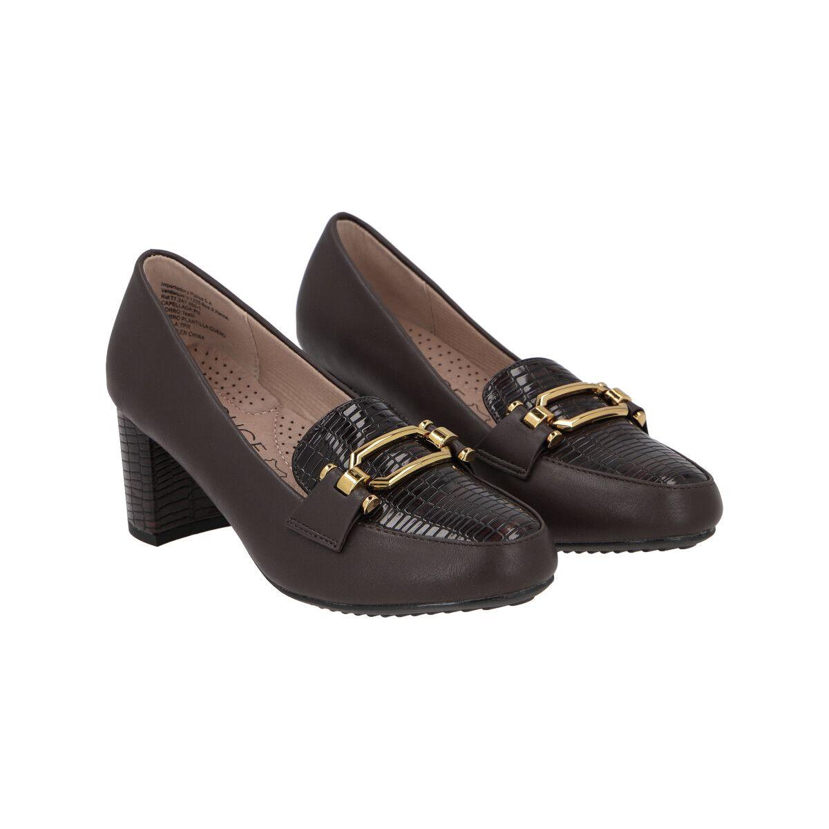 Zapato Mujer Chocolate Kris Police-4
