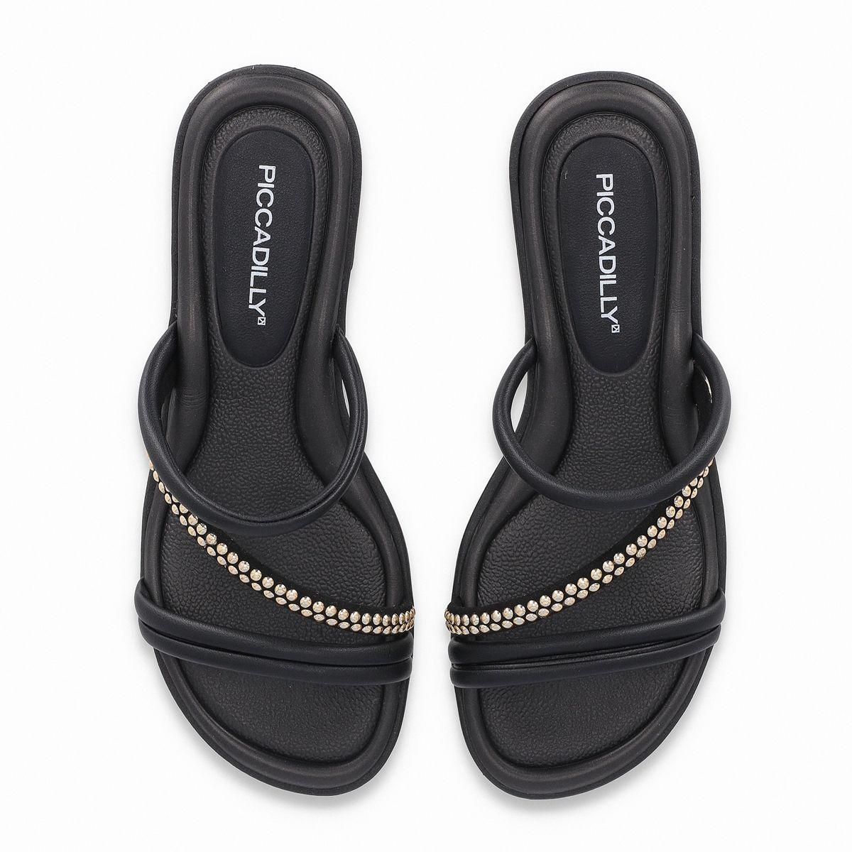 Sandalia Mujer Negro/Strass Taila 78 Piccadilly-1