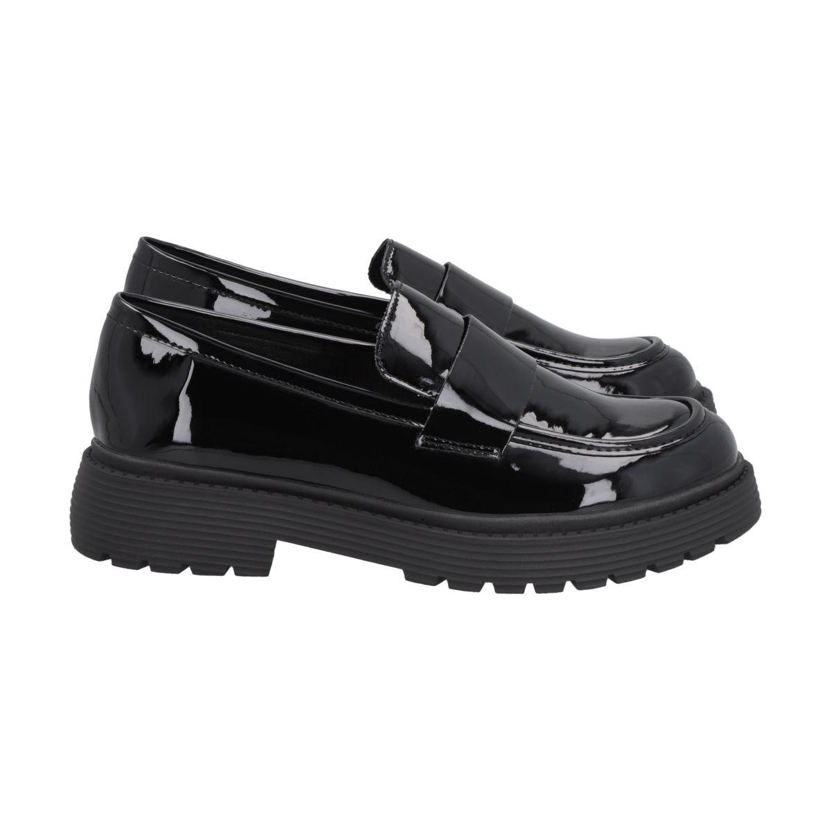 Mocasín Mujer Negro Plataforma Glossy Police-2