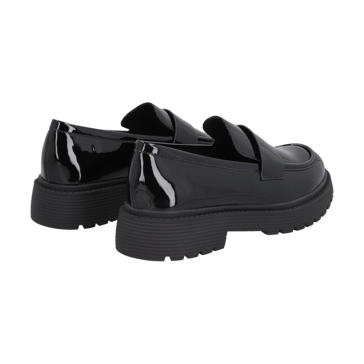 Mocasín Mujer Negro Plataforma Glossy Police-3