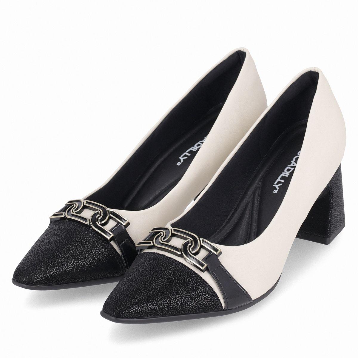Zapato Mujer Negro/Crema Irene Piccadilly-3