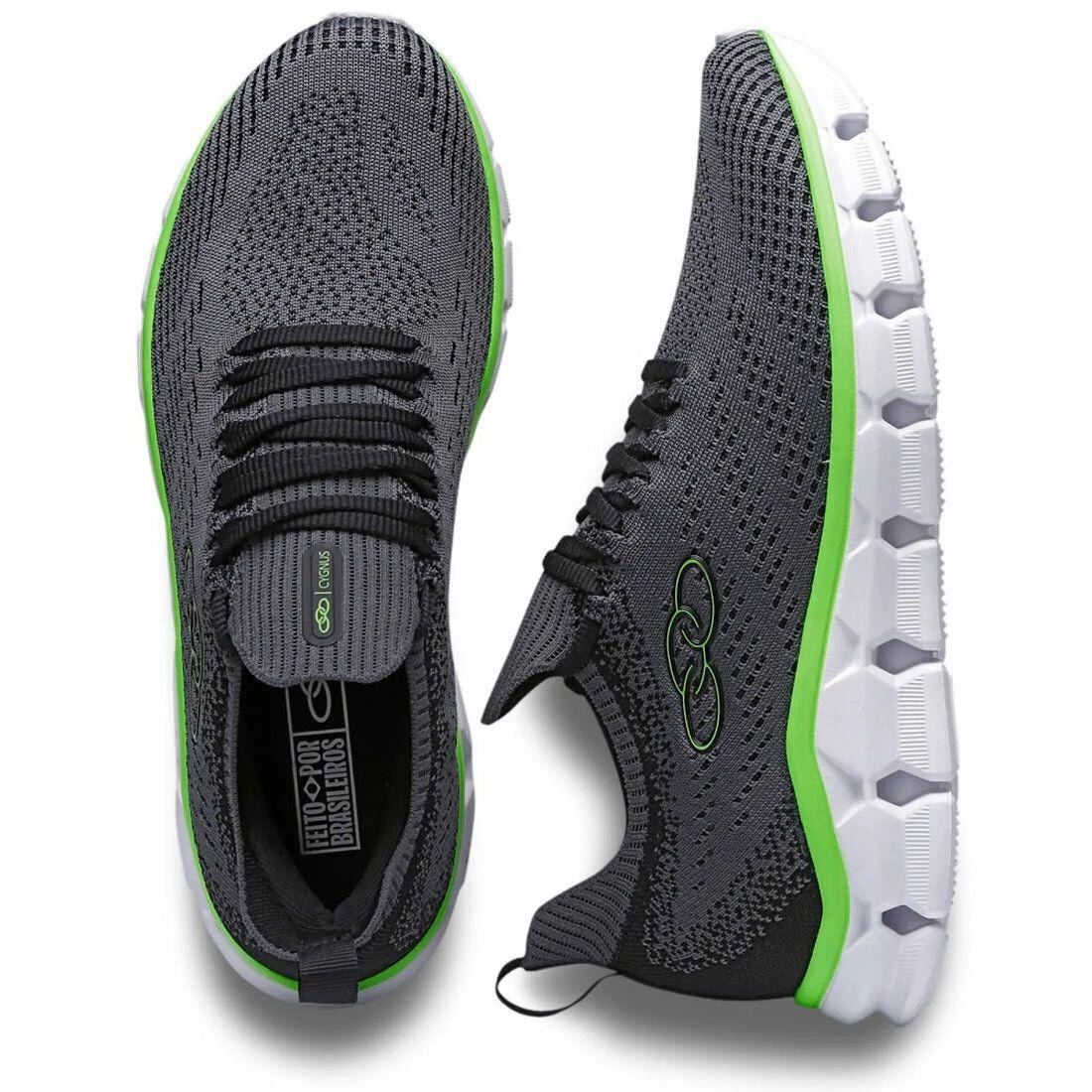 Zapatilla Hombre Cygnus Gris/Verde Olympikus-2